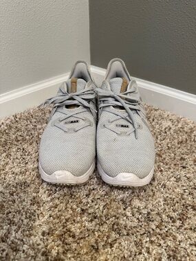 Nike Air Max Mesh Sneakers - Light Gray with Tan Tongue Tab